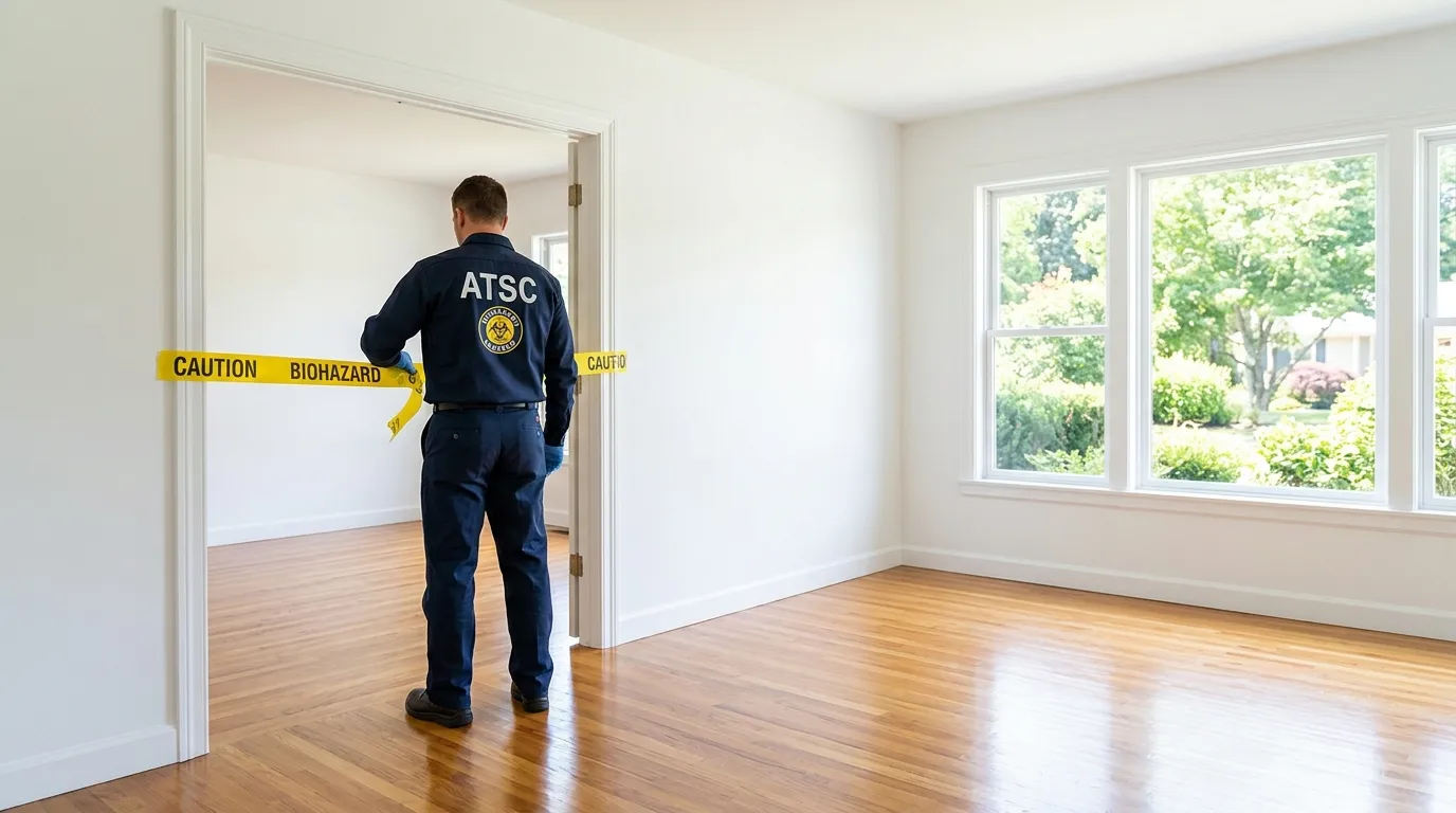 Certified biohazard cleanup crew performing Decomposition Cleanup in Whitestone